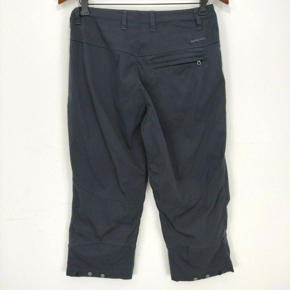 Patagonia Women's Size 8 Gray Nylon Cropped Capri Pants Pockets Hiking Casual - Picture 2 of 10